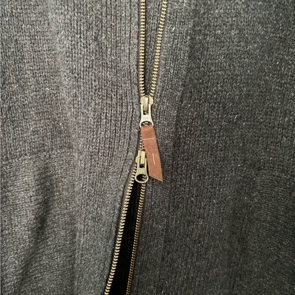Soft Surroundings Gray Thick Full Zip Sweater NO SZ TAG SEE MEASURMENTS Winter - Picture 3 of 8